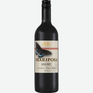 Вино Марипоса Мальбек красное сухое 0.75л 12,5% Аргентина Сан Хуан