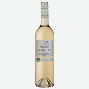 Вино LE HAUT PAIS белое полусладкое. 11,5% 0.75л Франция Бержерак