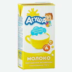 Молоко 3,2% с 3 лет Агуша детское ВБД т/п, 500 мл