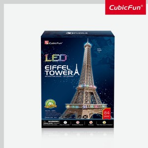 3D пазл Эйфелева башня с LED-подсветкой, 84 детали арт.L091h