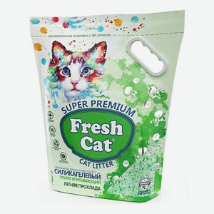 Наполнитель Fresh Cat Летняя прохлада впитывающий силикагелевый ароматизированный 5 л