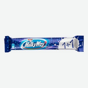 Шоколадный батончик Milky Way 1 + 1 молочный 52 г