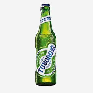 Пиво Tuborg Green 4.5% 0.48л стеклянная бутылка Россия