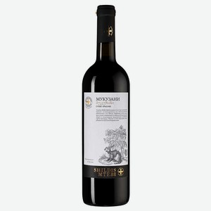 Вино Mukuzani красное сухое 12.5% 0.75л Shildis Mtebi Грузия Кахетия
