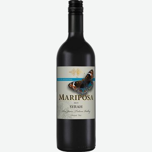 Вино Марипоса Сира красное сухое 12.5% 0.75л Аргентина Сан Хуан
