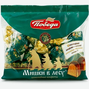 Конфеты шоколадные Мишки в лесу Победа вкуса, 0,2 кг