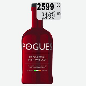 Виски Поугс ирландский 40% 0,7л односолод.