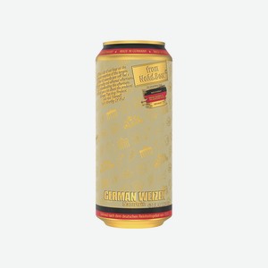 Пиво NoAd.Beer German Weizen светлое нефильтрованное 5,2% 0,5л ж/б Германия