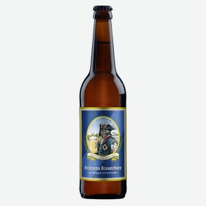 Пиво Fritzens Brauerbier светлое фильтр 4.8% 0.5л Германия