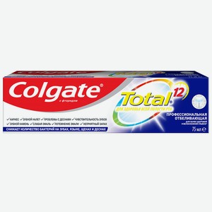 Паста зубная Профессиональная отбеливающая Colgate Total, 0,075 кг
