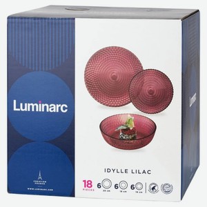 Столовый набор Luminarc Idylle Lilac Идиллия Лилак - 18 предметов Россия