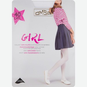 Колготки для девочки полупрозрачные Omsa Girl цвет: bianco белый размер 134-152/72-84/20-22, 40 den