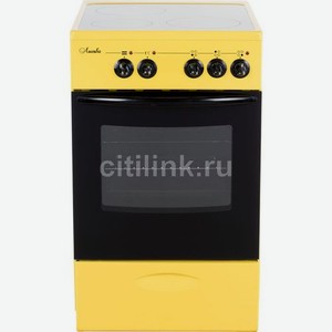 Электрическая плита Лысьва EF3001MK00, стеклокерамика, без крышки, желтый