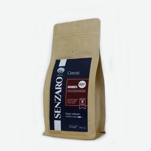 Кофе жареный натуральный в зернах Классик SENZARO 0,5 кг