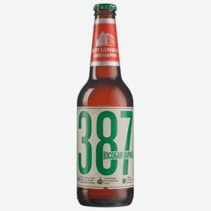 Пиво 387 6.8% 0.45л стеклянная бутылка Россия