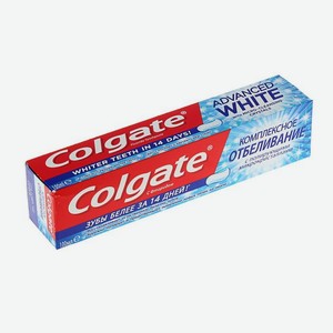 Зубная паста Colgate комплексное отбеливание, 100 мл, картонная коробка