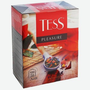Чай черный TESS Pleasure Тропические фрукты, 100 пакетиков*1,5 г