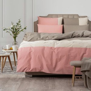 Комплект постельного белья Dome Хольбек розовый Двуспальный