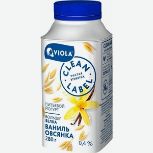 Йогурт Viola Clean Label ваниль-овсянка 0.4% 280г