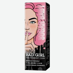 Оттеночный бальзам-пигмент Bad Girl Sugar Baby пастельный розовый, 150 мл
