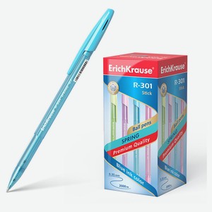Ручка шариковая ErichKrause R-301 Spring Stick 0,7 мм синяя