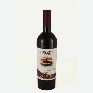 Вино Ghibello Il Poggeto Toscana Merlot IGT красное сух 14% 0.75л Италия Тоскана
