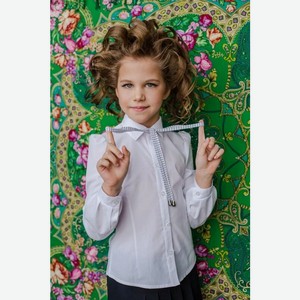 Блузка для девочки с длинным рукавом Unonadart арт.611