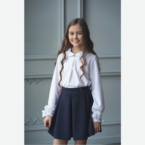 Блузка для девочки с длинным рукавом MattieL  р.152 ц.Белый арт.D012-136