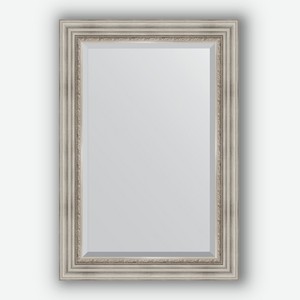 Зеркало с фацетом в багетной раме Evoform римское серебро 88 мм 66х96 см