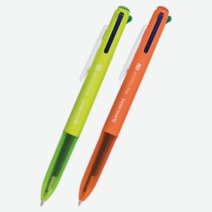 Ручка шариковая BRAUBERG Multicolor автоматическая 4 цвета, 1 шт