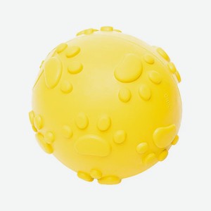 Игрушка для собак резиновая DUVO+  Мяч с лапками , жёлтая, 7см (Бельгия)