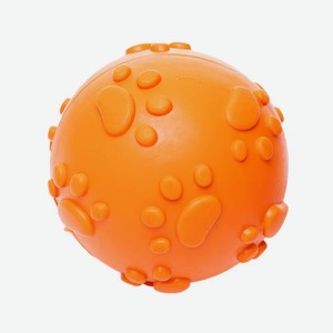 Игрушка для собак резиновая DUVO+  Мяч с лапками , оранжевая, 7см (Бельгия)