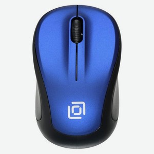 Мышь Oklick 665MW, оптическая, беспроводная, USB, черный и синий [1025132]