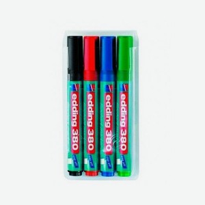 Набор маркеров для флипчартов Edding E-380/4 S, 4 цвет., 1.5-3 мм, круглый пишущий наконечник, ассорти