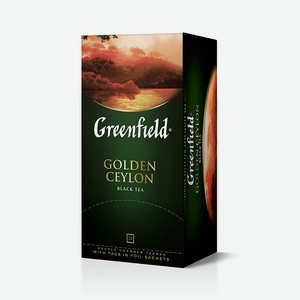 Чай Голден Цейлон 25 пакетиков Greenfield, 0,05 кг