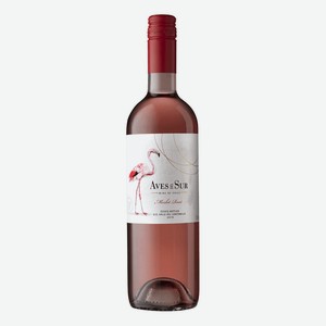 Вино Aves del Sur Мерло Розе13,5% роз.полусухое. 0.75л Чили Долина Мауле