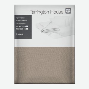 Tarrington House Простыня латте трикотаж на резинке, 160 x 200см Россия