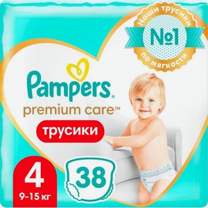 Подгузники-трусики Pampers Premium Care Pants №4 9-15кг 38шт
