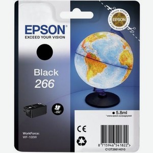 Картридж Epson T266, черный / C13T26614010
