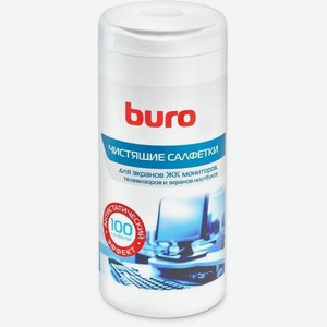 Влажные салфетки Buro BU-Tscreen, 100 шт (туба) для экранов мониторов/плазменных/жк телевизоров/ноутбуков