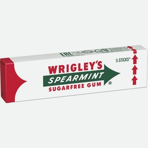 Жевательная резинка свежая мята Wrigley s Spearmint, 0,013 кг