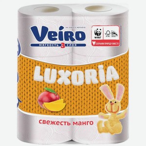 Туалетная бумага Veiro Luxoria Aroma Манго трехслойная, 6 рулонов