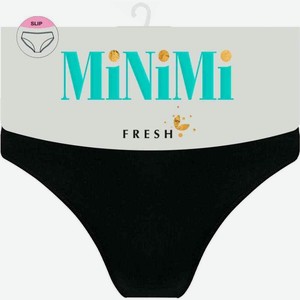Трусы-слипы женские MiNiMi Fresh MF221 с заниженной талией цвет: черный, 44 р-р