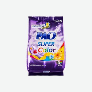 Стиральный порошок Lion PAO Super Color Антибактериальный для цветного белья 900 г