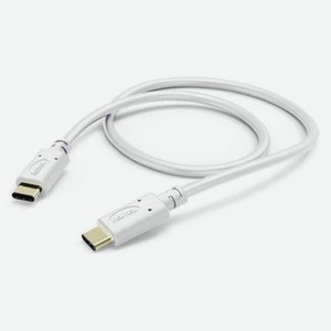 Кабель HAMA 00183330, USB Type-C (m) - USB Type-C (m), 1м, 3A, белый