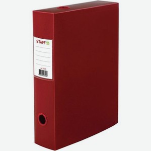 Короб архивный STAFF 237276, пластик, 70мм, A4, 330x245, красный
