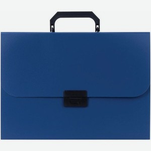 Папка-портфель STAFF 229242, 7 отд., A4, пластик, 0.6мм, синий