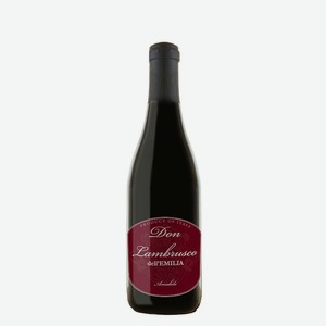 Вино Don Lambrusco игристое красное полусладкое. 9% 0.75л Италия Эмилия-Романья