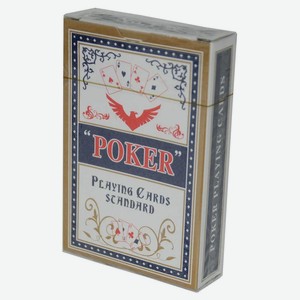 Карты для покера с пластиковым покрытием 5,7х8,7см, 54 шт.