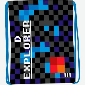 Мешок для обуви Centrum Exploder цвет: чёрный/голубой/серый, 37×47 см
